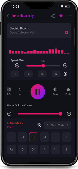 BeatReady loop player screen
